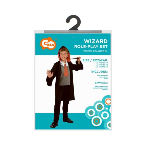 Varázsló Wizard jelmez 120/130 cm