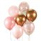 Színes Pink-Copper léggömb, lufi szett 7 db-os 30cm (12 inch)