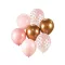 Színes Pink-Copper léggömb, lufi szett 7 db-os 30cm (12 inch)