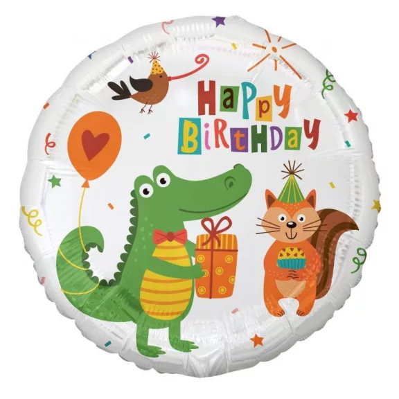 Krokodil Happy Birthday Crocodile Party fólia lufi 36 cm Krokodil Happy Birthday Crocodile Party fólia lufi 36 cm