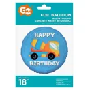Betonkeverő Happy Birthday Concrete Mixer fólia lufi 36 cm Betonkeverő Happy Birthday Concrete Mixer fólia lufi 36 cm