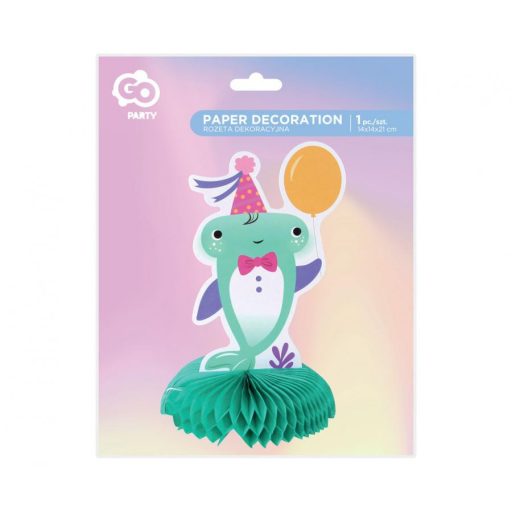 Cápa Party asztali dekoráció 21 cm