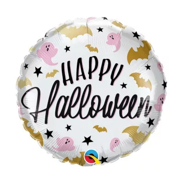 Happy Halloween Bats, Ghosts fólia lufi 46 cm