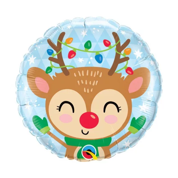 Rénszarvas Reindeer Karácsonyi fólia lufi 46 cm Rénszarvas Reindeer Karácsonyi fólia lufi 46 cm