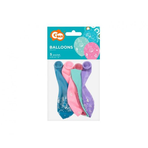 Vízivilág Underwater World léggömb, lufi 5 db-os 12 inch (30 cm)