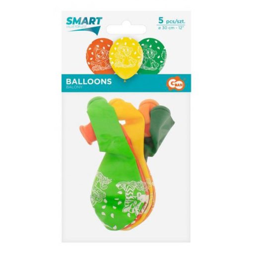 Állatos Jungle léggömb, lufi 5 db-os 30cm (12 inch)