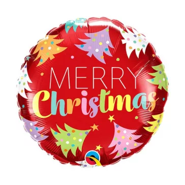 Merry Christmas Red, Karácsonyi fólia lufi 46 cm