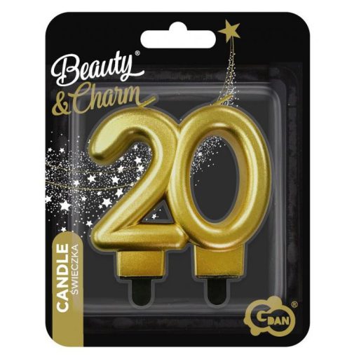 Arany 20-as Gold tortagyertya, számgyertya