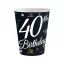 Happy Birthday 40 B&C papír pohár 6 db-os 200 ml