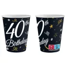 Happy Birthday 40 B&C papír pohár 6 db-os 200 ml Happy Birthday 40 B&C papír pohár 6 db-os 200 ml