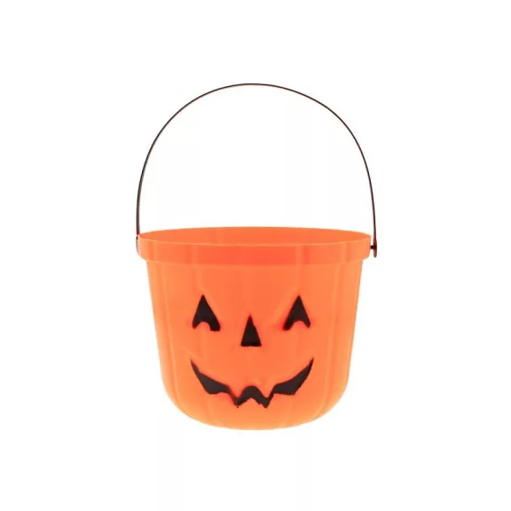 Halloween Tök Happy cukorka gyűjtő vödör 18x15 cm Halloween Tök Happy cukorka gyűjtő vödör 18x15 cm