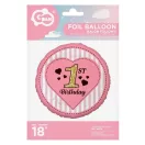 Első születésnap Pink fólia lufi 36 cm Első születésnap Pink fólia lufi 36 cm