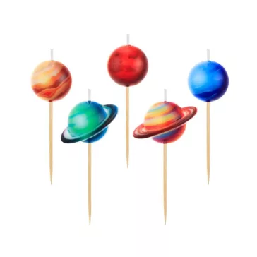 Bolygó Planet tortagyertya, gyertya szett 5 db-os