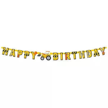 Építkezés Building Blocks Happy Birthday felirat 220 cm