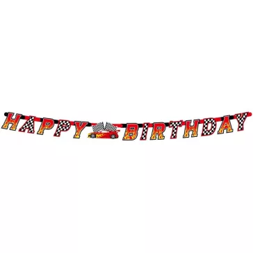 Autóverseny Race Happy Birthday papír felirat 220 cm