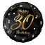 Happy Birthday 30 B&C Gold fólia lufi 36 cm