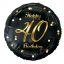 Happy Birthday 40 B&C Gold fólia lufi 36 cm