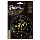 Happy Birthday 40 B&C Gold fólia lufi 36 cm Happy Birthday 40 B&C Gold fólia lufi 36 cm