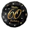 Happy Birthday 60 B&C Gold fólia lufi 36 cm