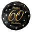Happy Birthday 60 B&C Gold fólia lufi 36 cm