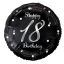 Happy Birthday 18 B&C Silver fólia lufi 36 cm