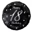 Happy Birthday 18 B&C Silver fólia lufi 36 cm