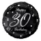 Happy Birthday 30 B&C Silver fólia lufi 36 cm