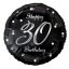 Happy Birthday 30 B&C Silver fólia lufi 36 cm
