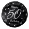 Happy Birthday 50 B&C Silver fólia lufi 36 cm