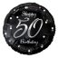 Happy Birthday 50 B&C Silver fólia lufi 36 cm