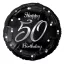Happy Birthday 50 B&C Silver fólia lufi 36 cm