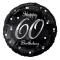 Happy Birthday 60 B&C Silver fólia lufi 36 cm