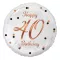 Happy Birthday 40 B&C White fólia lufi 36 cm