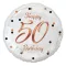 Happy Birthday 50 B&C White fólia lufi 36 cm