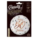 Happy Birthday 50 B&C White fólia lufi 36 cm Happy Birthday 50 B&C White fólia lufi 36 cm