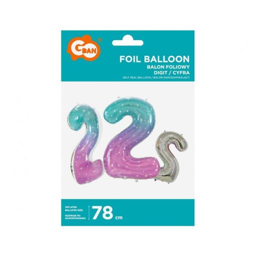 Űr 2-es Space szám fólia lufi 78 cm