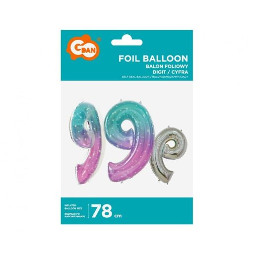 Űr 9-es Space szám fólia lufi 78 cm