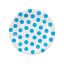 Pöttyös Sky Blue Polka Dot papírtányér 6 db-os 18 cm