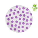 Pöttyös Lavender Polka Dots papírtányér 6 db-os 18 cm