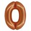 Réz 0-ás Copper szám fólia lufi 76 cm