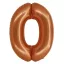 Réz 0-ás Copper szám fólia lufi 76 cm
