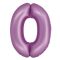 Levendula 0-ás Lavender Mat szám fólia lufi 76 cm