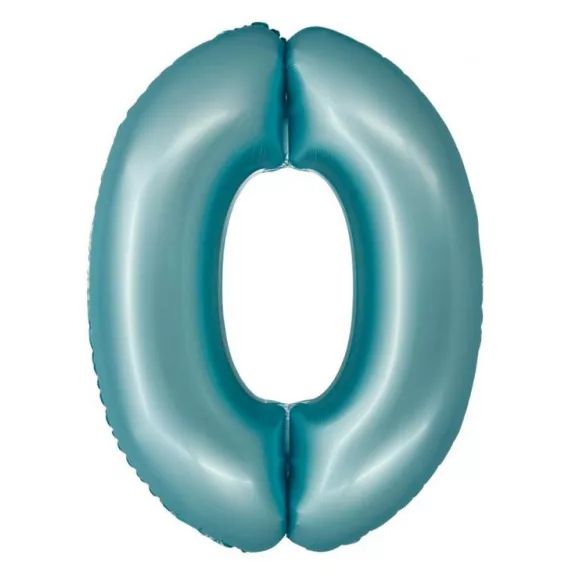 Kék 0-ás Light Blue Mat szám fólia lufi 76 cm Kék 0-ás Light Blue Mat szám fólia lufi 76 cm