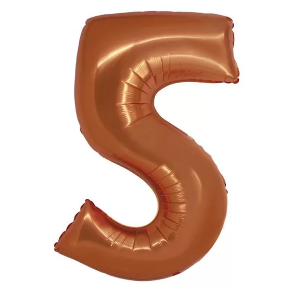 Réz 5-ös Copper szám fólia lufi 76 cm Réz 5-ös Copper szám fólia lufi 76 cm