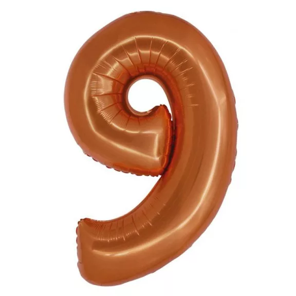 Réz 9-es Copper szám fólia lufi 76 cm Réz 9-es Copper szám fólia lufi 76 cm