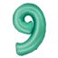 Menta 9-es Mint Mat szám fólia lufi 76 cm
