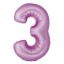 Levendula 3-as Lavender Mat szám fólia lufi 76 cm