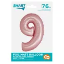 Rózsaszín 9-es Light Pink Mat szám fólia lufi 76 cm Rózsaszín 9-es Light Pink Mat szám fólia lufi 76 cm