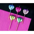 Szív Metallic Heart tortagyertya, gyertya szett 5 db-os