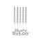 Ezüst B&C Silver Happy Birthday gyertya szett 16 db-os